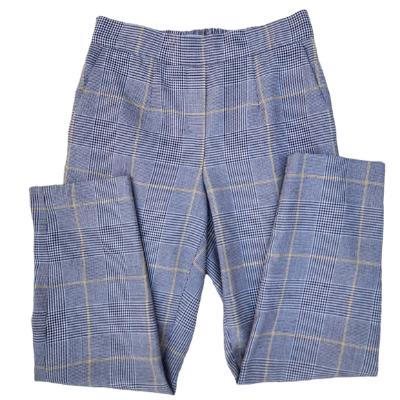 Babaton Pants - Babaton Plaid Trouser Brown Stretch Waistband 2